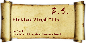 Pinkics Virgília névjegykártya